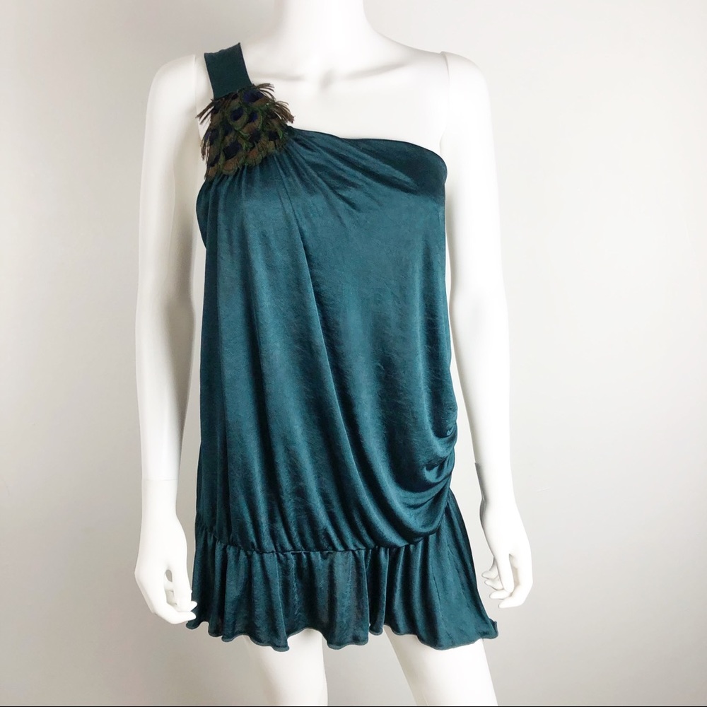 Sushiflower Can-Can Real Peacock Feather Dress